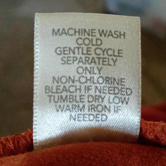 Vintage CJ Banks Woman 4x Burnt Orange Pumpkin Corduroy Button Front Blouse Top - Picture 6 of 6